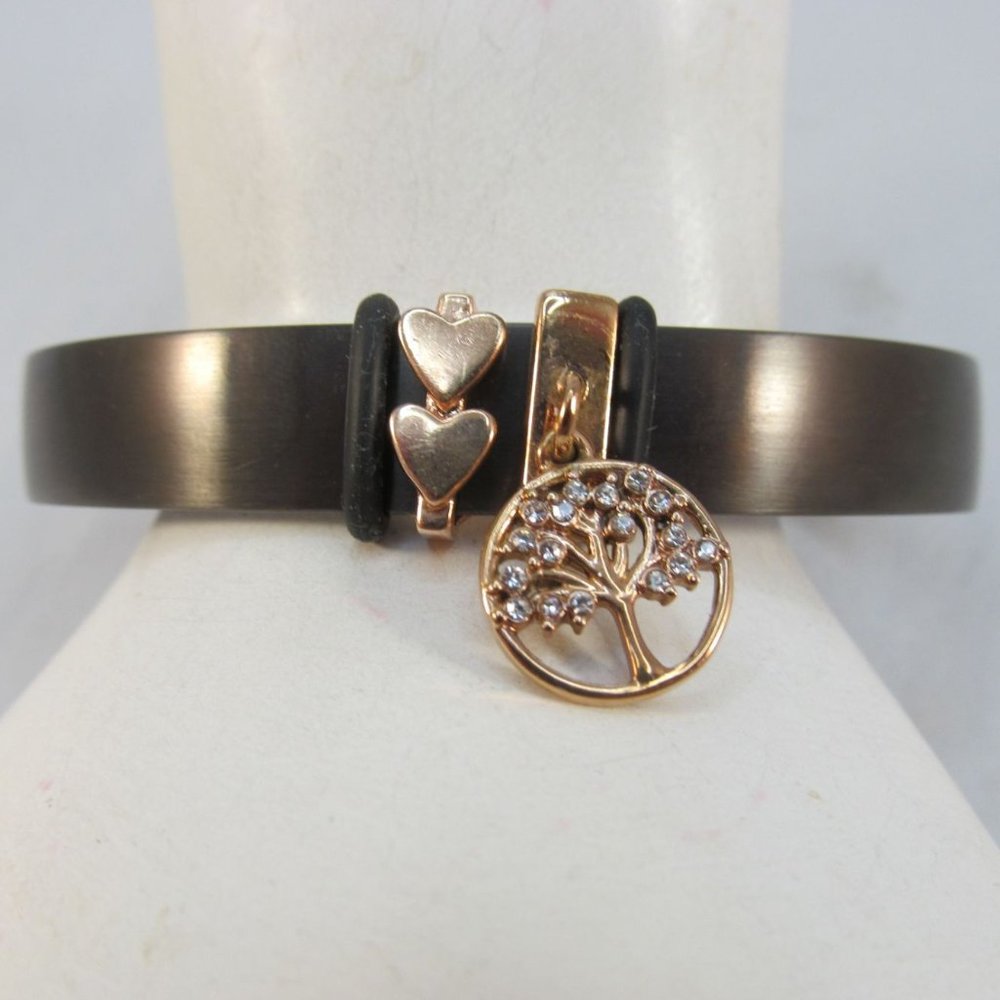 Tree Of Life With Hearts Cuff Bangle Bracelet - image 6